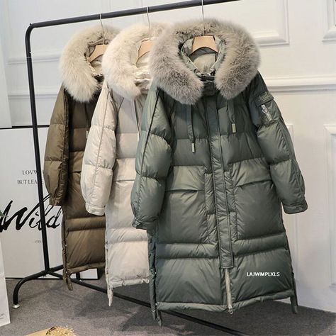 Down Parka Women, Parka Women, White Duck, Fashion Attire, White Ducks, Down Parka, Fur Fashion, Duck Down, Cool Fabric