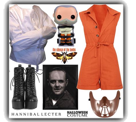 Hannibal Lecter Costume Female, Silence Of The Lambs Costume, Oíche Shamhna, Lamb Costume, Silence Of The Lambs, Last Minute Costumes, Diy Fashion Clothing, Hannibal Lecter, Halloween Make