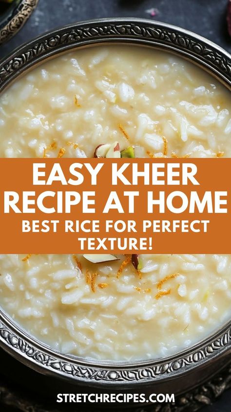 Craving a comforting and creamy dessert? Try my easy Kheer recipe with Basmati rice! This classic Indian rice pudding is rich, flavorful, and so simple to make. Follow this guide to whip up a traditional Kheer recipe that’s perfect for family gatherings or solo indulgence. Save this recipe today and click through for more details. Basmati Rice Recipes Easy, Indian Rice Pudding, Basmati Rice Recipes, Mexican Rice Easy, Rice Desserts, Best Rice, Asian Rice, Kheer Recipe, Indian Rice