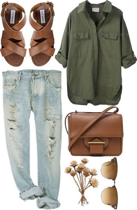 "This is truly my style... comfortable... casual. Though I would choose a different pair of sandals... or just not wear any." -LJ Modern Boho Womens Fashion, Mode Retro, Thrift Flip, Saturday Afternoon, Outfit Jeans, Mode Casual, Ținută Casual, 2024 Fashion, Styling Ideas