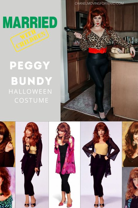 Peggy Bundy Costume Diy, Al And Peg Bundy Costume, Peggy Bundy Makeup, Al And Peggy Bundy, Hank And Peggy Hill Costume, Peg Bundy Makeup, Peg Bundy Halloween Costume, Peg And Al Bundy Halloween Costume, Al Bundy And Peggy Costume