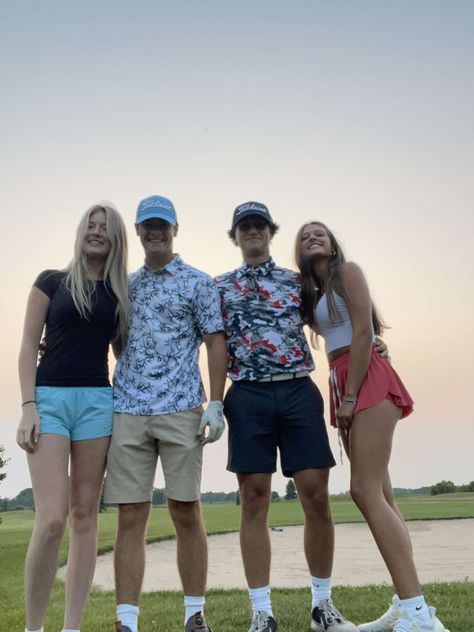 double date/ couples/ golf/ cute/ group/ inspo Cute Double Dates, Golf Date Aesthetic, 2 Couples Friend Group, Double Date Pictures, Double Date Aesthetic, Double Dates Aesthetic, Double Date Ideas, Golf Date, Friend Captions