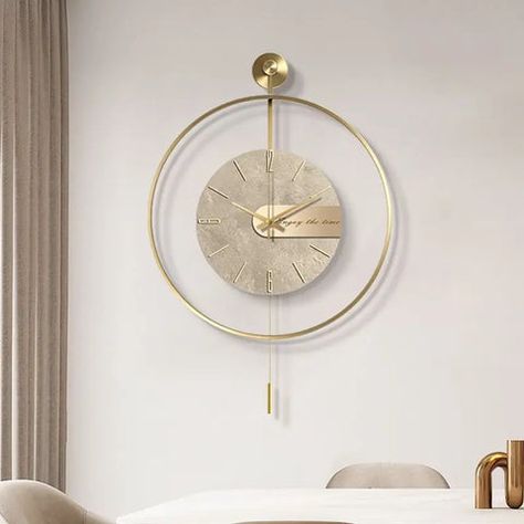 Make a bold statement with the Art Silent Wall Clock. Its artistic design and silent... Decorative Wall Clocks Large, Clocks Wall Living Room, Modern Wall Clock Design, Sustainable Living Room, Wall Clock Decor Living Room, Wall Clock Luxury, Minimalist Wall Clock, Large Wall Clock Modern, Minimalist Wall Clocks