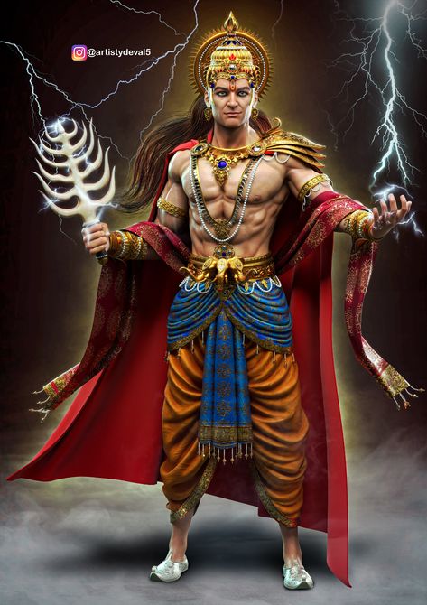 ArtStation - Indra: God of Thunder , Yash Deval Indra God, Power Of Hanuman, Huge Palace, Mythology Costumes, Hinduism History, 3d Nft, Mount Meru, Ancient Indian Architecture, God Of Thunder