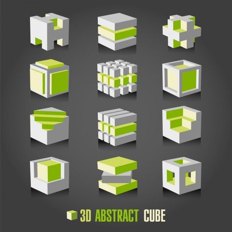 More than a million free vectors, PSD, photos and free icons. Exclusive freebies and all graphic resources that you need for your projects Cubes Architecture, 3d Geometric Shapes, Concept Models Architecture, Isometric Drawing, 3d Cube, Concept Diagram, Architecture Concept Drawings, 3d Abstract, Architecture Drawing Art