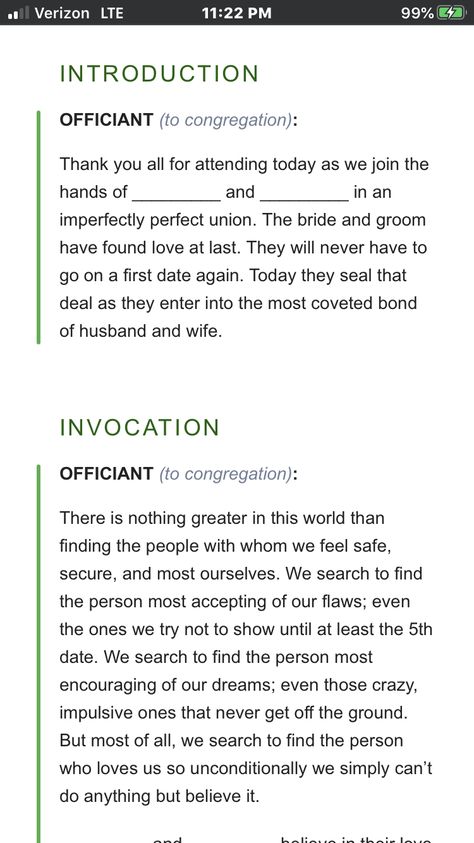 Preacher Wedding Script, 2nd Wedding Ceremony Script, What To Say When Officiating A Wedding, Love Lock Wedding Ceremony, Wedding Ordained Speech, Non Traditional Wedding Vows For Officiant, Marriage Officiant Script, Officiant Wedding Script Simple, Ordained Minister Speech