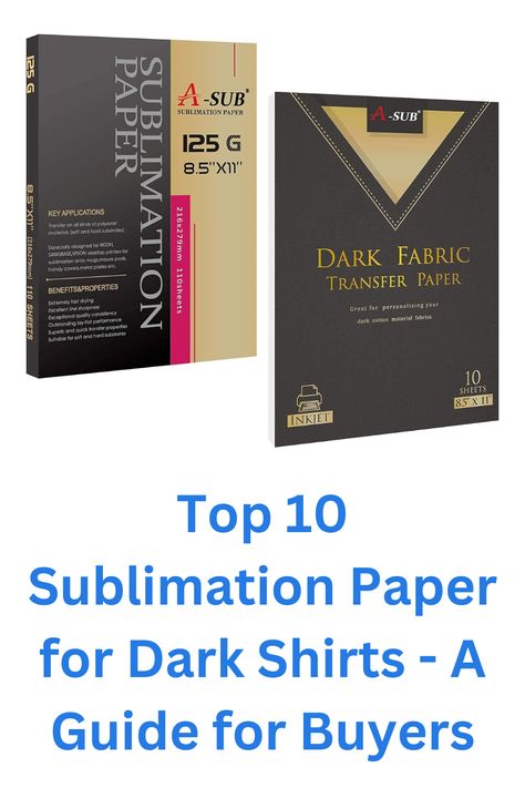 "Discover the top 10 sublimation papers for dark shirts in 2024! 🖨️👕 Our buyer’s guide helps you choose the best paper for vibrant and lasting designs. #SublimationPaper #DarkShirts #BuyersGuide #2024Printing #DIYPrinting #Crafting" Cotton Material Fabrics, Sublimation Printer, Sublimation Paper, Diy Prints, Transfer Paper, You Choose, Cotton Material, Top 10, The Top