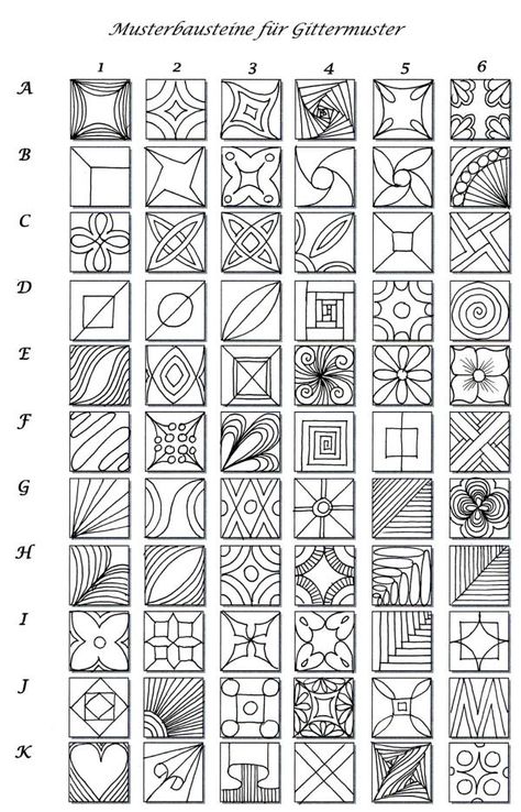 Easy Zentangle Patterns, Pattern Design Drawing, Bamboo Building, Zen Doodle Patterns, Zen Doodle Art, Geometric Pattern Art, Art Worksheets, Doodle Inspiration, Tangle Patterns