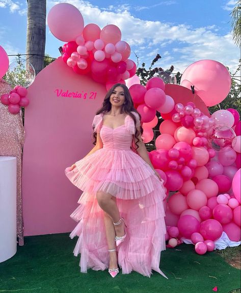 Pink Burthday Dress, Bday Dress Outfit, Birthday Gown Ideas, 16th Birthday Dress Ideas, Birthday Dress 16, Pink Dresses For Birthday, Sweet 17 Birthday Ideas Dress, 17 Birthday Dress, Elegant Birthday Dress Classy