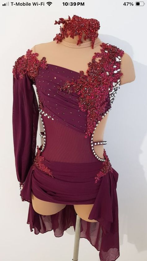 Musical Theatre Costumes Dance, Jazz Dance Costumes Sassy, Tango Costume, Salsa Dance Costume, Red Dance Costumes, Dance Contemporary, Salsa Dancing Outfit, Ice Dance Dresses, Musical Theatre Costumes