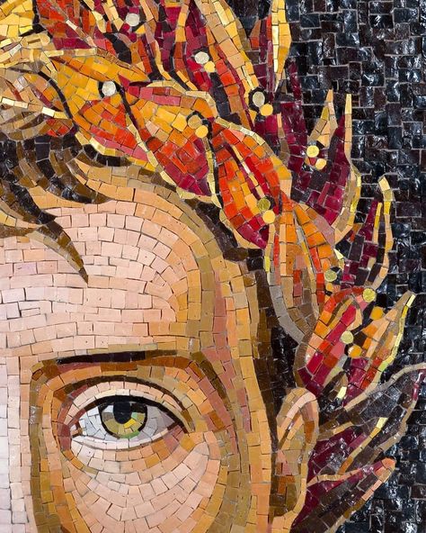 Roman Mosaic Art, Paper Mosaics, Roman Mosaics, Mosaic Portrait, Mosaic Inspiration, Roman Mosaic, Mosaic Art Projects, Mosaic Stained, Mosaic Tile Art