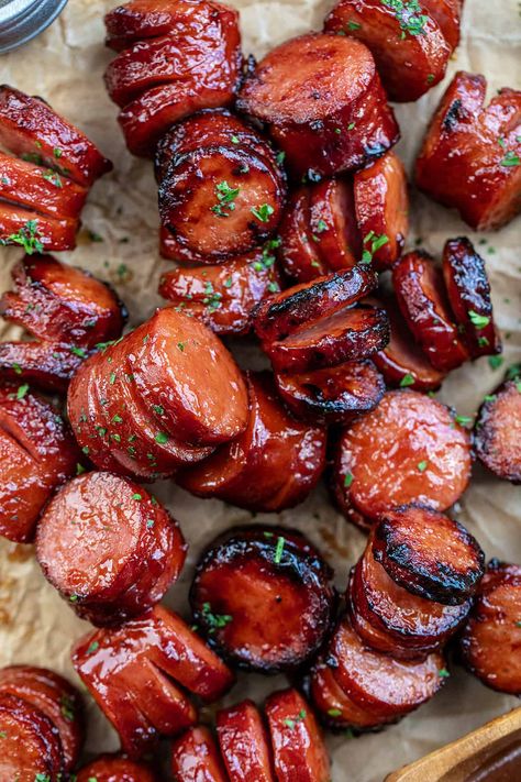 Hasselback Kielbasa, Sausage Appetizer Recipes, Kielbasa Bites, Kielbasa Recipes, Sausage Dishes, Video Tiktok, Turkey Sausage, Kielbasa, Photography Lifestyle