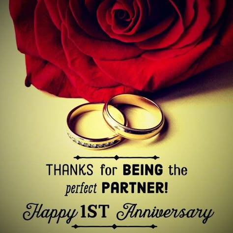 One-year marriage anniversary message: Thanks for being the perfect partner. First Wedding Anniversary Quotes, 1st Wedding Anniversary Quotes, 1st Anniversary Quotes, Marriage Anniversary Message, First Anniversary Quotes, 1st Wedding Anniversary Wishes, Anniversary Quotes For Boyfriend, Anniversary Wishes Message, Marriage Anniversary Quotes