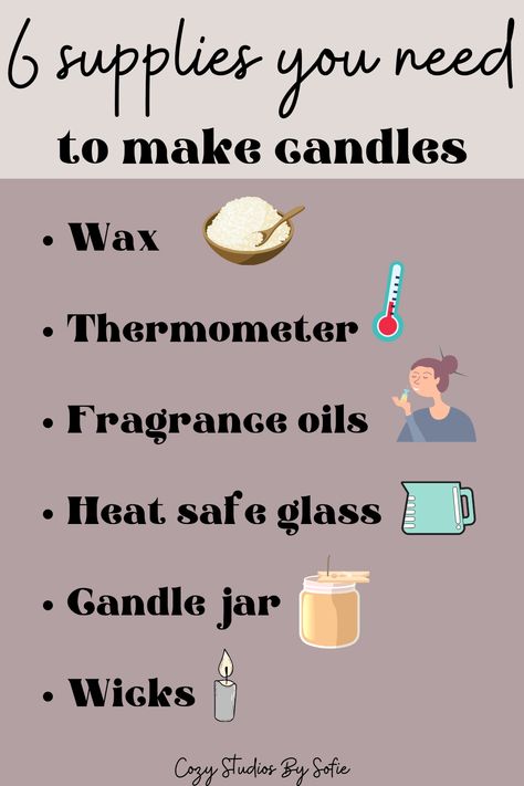 Small Business Candle Ideas, Candle Making Supply List, Candles Making For Beginners, Different Types Of Candles, How To Start A Candle Business From Home, Starting Candle Business, Candle Making Business Plan, Candle Making Supplies List, Soy Candle Making For Beginners