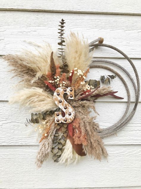 Rope Wreath Western Ranch Gift Decor Rustic Ranch Wall Art Custom Farmhouse Wall Decor Gift for Her Lasso Wreath Western Cowboy Decor - Etsy Rope Wreath Western, Lasso Wreath, Ranch Gifts, Western Wreaths, Rope Wreath, Cowboy Decor, Ranch House Decor, Custom Farmhouse, Western Crafts