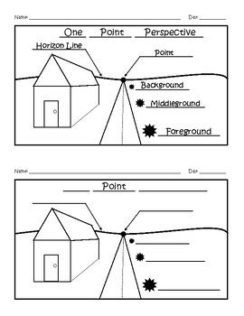 This Answer Key goes with another posted worksheet titled: One Point Perspective Worksheet Perspective Worksheet, One Point Perspective Drawing, Perspective Lessons, Perspective Drawing Lessons, One Point Perspective, Art Theory, Art Worksheets, Point Perspective, Perspective Art