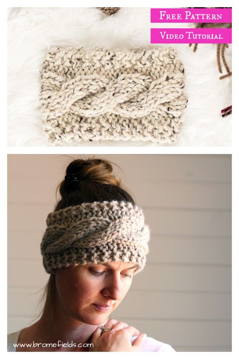 Knitted Headband Free Pattern, Hat Free Knitting Pattern, Cable Headband, Modern Knitting Patterns, Beanie Knitting Patterns Free, Cable Knit Headband, Knit Headband Pattern, Knit Ideas, Modern Knitting