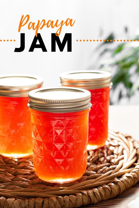 Papaya Jam Recipe Homemade, Papaya Jam Recipe, Canning Papaya, Lemon Marmalade Recipe, Papaya Jam, Fruit Jam Recipes, Papaya Recipes, Canning Jam Recipes, Lemon Marmalade