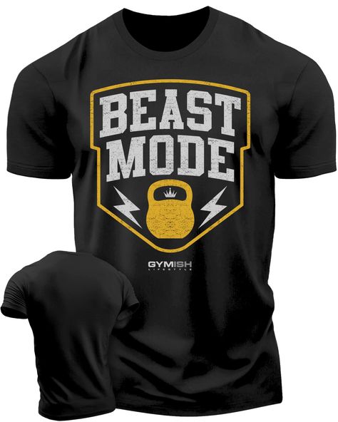 Beast Mode Workout, Powerlifting Shirts, Gym Shirts Mens, Gym Lifting, Weightlifting Shirts, Gear Design, Fitness Shirts, Funny Gym Shirts, Mens Workout Shirts