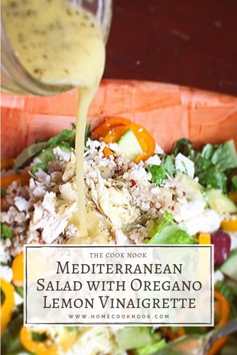 Quinoa Salad With Lemon Vinaigrette, Mediterranean Lemon Vinaigrette Dressing, Pita Jungle Lemon Vinaigrette, Cooking With Fresh Oregano, Lemon Herb Mediterranean Chicken Salad, Greek Lemon Vinaigrette Dressing, Oregano Salad Dressing, Oregano Dressing Recipe, Lemon Oregano Vinaigrette