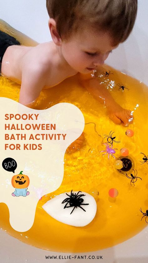 Spooky Halloween Bath Activity for Kids children Boo Bath For Kids, Themed Baths For Kids, Toddler Bath Activities, Bath Ideas For Kids, Bath Activities For Kids, Tub Activities, Bath Activities, Toddler Bath Time, Halloween Bath