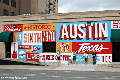 Austin Murals | Photo Scavenger Hunt | Austin, TX Austin Murals, Austin Travel, Texas Things, Visit Austin, Good Drive, Photo Scavenger Hunt, Street Mural, Relaxing Travel, Downtown Austin