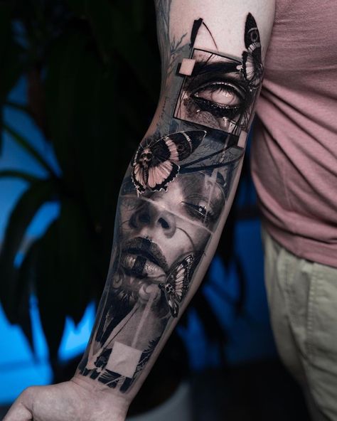 Surrealism Sleeve Tattoo, Dark Realism Sleeve, Surrealism Tattoo Design, Surrealism Tattoos, Surrealism Tattoo, Photo Realism Tattoo, Tattoo Dark, Beetle Tattoo, Lovely Makeup