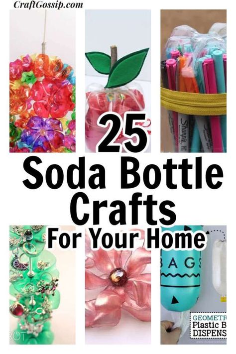 25 DIY Crafts Made From Soda Bottles – Home and Garden Soda Bottle Crafts, Party Lanterns, Easy Recycled Crafts, Whimsical Party, Recycled Crafts Kids, Egg Cartons, Edible Crafts, Egg Carton Crafts, Soda Bottle