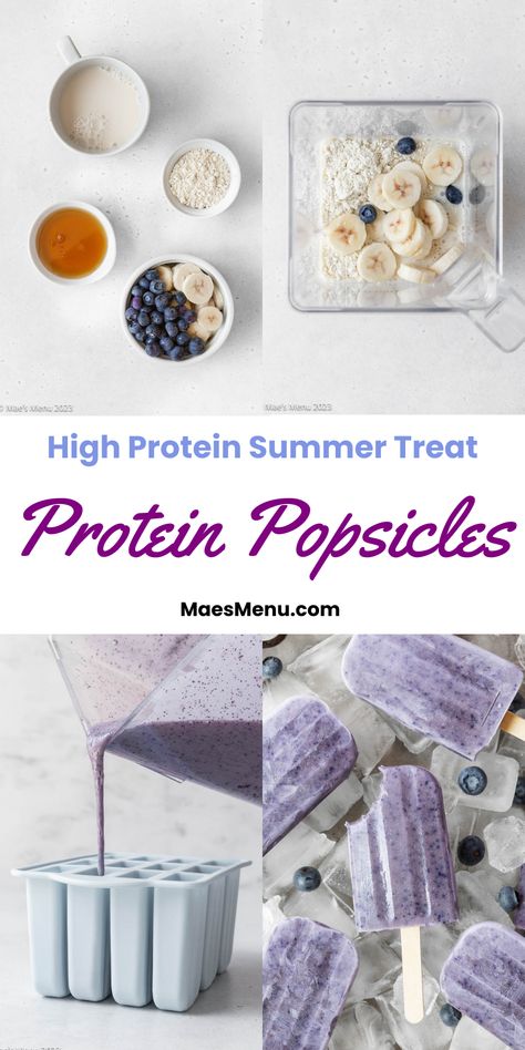 Try my homemade protein-packed berry popsicles and cool down with a guilt-free summer treat. These delightful, healthy frozen treats satisfy your cravings while keeping you fueled. Perfect for post-workout recovery or just wanting to cool down on a hot summer's day these protein popsicles are the perfect choice! #proteinpopsicles #healthysnack Homemade Blueberry Popsicles, Low Cal Popsicles, Protein Powder Popsicles, High Protein Popsicles, Healthy Frozen Desserts, Protein Popsicles Recipes, Body Regeneration, Healthy Frozen Treats, Bariatric Desserts