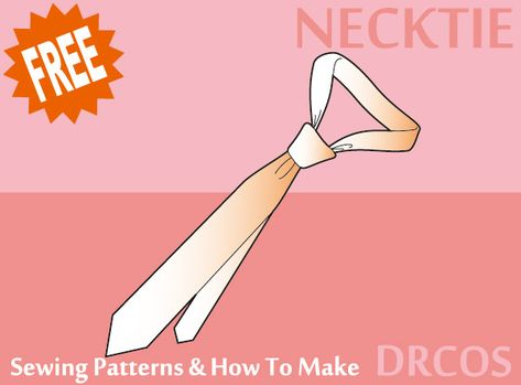 Necktie Sewing Pattern, Drcos Patterns, Pocket Tissue Case, Necktie Pattern, Free Cosplay, Japanese Sewing Patterns, Diy Wardrobe, Tissue Case, Everyday Clothes