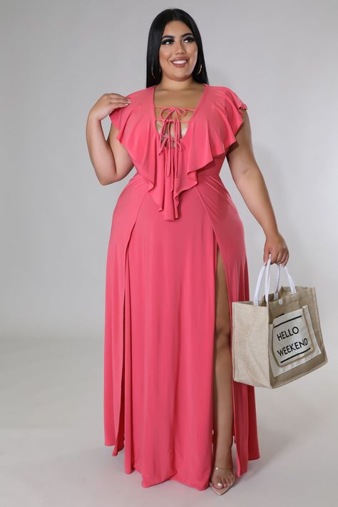 Beautiful Plus Size Dress - 1X Ladies Plus Size Dresses, Plus Size Summer Outfit, Elegant Dresses For Women, Plus Size Maxi, Curvy Dress, Latest African Fashion Dresses, Plus Dresses, African Fashion Dresses, Summer Maxi Dress