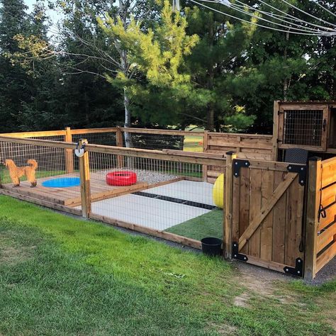 Little late, but here is our finished dog run that we built! Absolutely ideal for our pups cause our yard isn’t fenced in! They love their… | Instagram Big Dog Run Ideas Backyard, Area For Dogs In Backyard, Small Dog Park Ideas, Partial Fenced Backyard For Dog, Dog Run Ideas Side Yard, Fenced In Dog Area Off Deck, Backyard Dog Run Ideas Design, Backyard Area For Dogs, Inside Dog Area