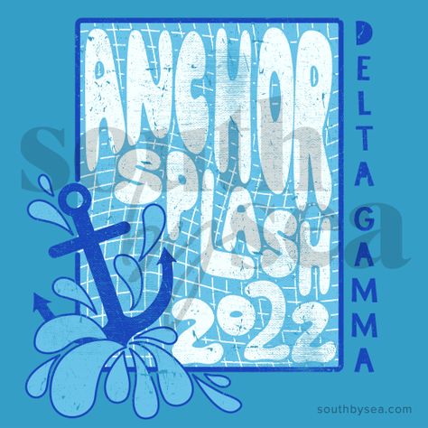 Delta Gamma Anchor Splash, Delta Gamma Shirts, Sorority Designs, Delta Gamma, Getting Things Done, Under The Sea, Sorority, Arts And Crafts, Tshirt Designs