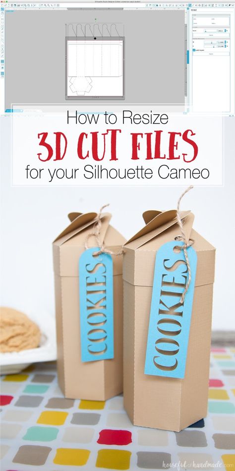 Tips for Resizing Silhouette Studio 3D Cut Files Silhouette Cameo Boxes, Cameo Cookies, 3d Silhouette, Cajas Silhouette Cameo, Vinyl Projects Silhouette, Silhouette School Blog, Silhouette Cameo Tutorials, Silhouette School, Silhouette Tutorials