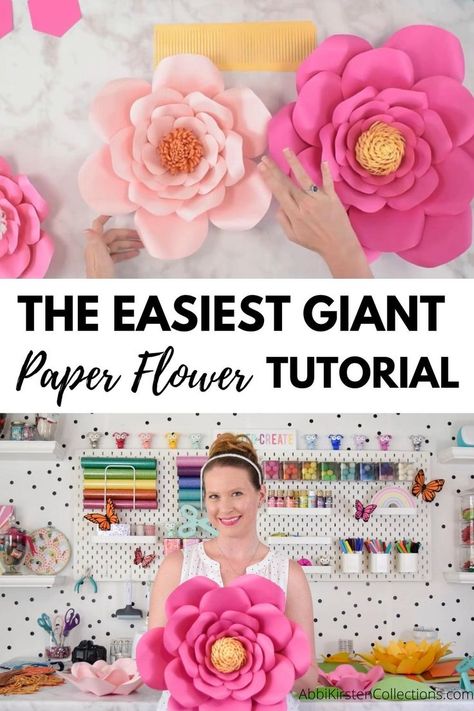 Kraf Diy, Large Paper Flowers, Paper Flower Template, Handmade Flowers Paper, Paper Flowers Craft, Tissue Paper Flowers, Giant Paper Flowers, Giant Flowers, Paper Flower Tutorial