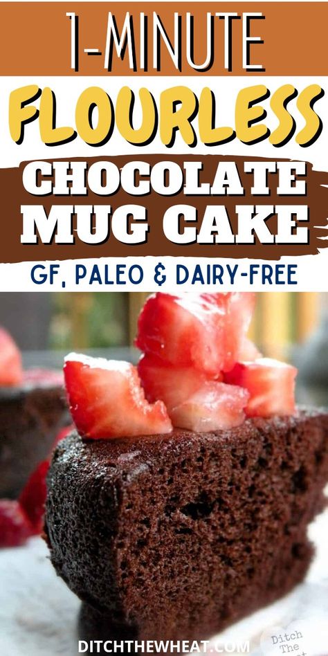 1-minute Flourless Chocolate Mug Cake that uses cocoa powder as the flour. Only 4-ingredients, is gluten-free, and can be made keto. The finished mug cake is light and fluffy.  https://www.rfr.bz/pla7uyd Recipes That Use Cocoa Powder, Diet Mug Cake, Gluten Free Chocolate Mug Cake Microwave, Weight Watchers Chocolate Mug Cake, Flourless Mug Brownie, Paleo Mug Dessert, Paleo Mug Cake Microwave, Keto Cocoa Powder Recipes, Almond Flour Cocoa Powder Recipes