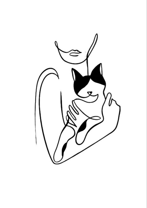 Black And White Cat Tattoo, Black And White Cat Drawing, Cat Face Tattoos, Wallpaper Gatos, Cat Tattoo Simple, Tasteful Tattoos, Embroidery Design Download, Pets 3, Tattoo Outline