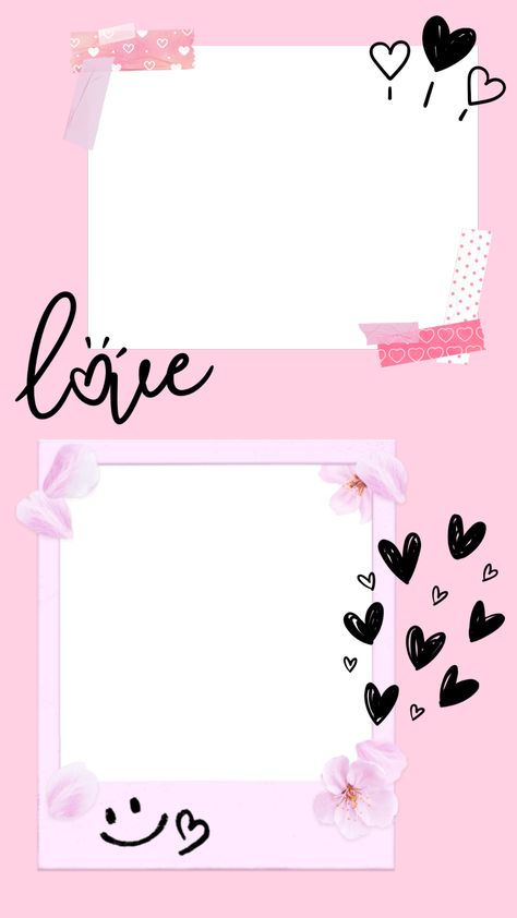 ♡ Be Positive ♡ — I made this Instagram Story frames a while back. I... Kartu Remi, Polaroid Template, Kartu Valentine, Birthday Collage, Happy Birthday Template, Instagram Photo Frame, Happy Birthday Frame, Happy Birthday Posters, Birthday Post Instagram