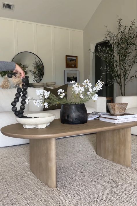 Zeke Coffee Table, Oval Natural Wood Zeke Coffee Table, Condo Coffee Table, Style Oval Coffee Table, Apartment Coffee Table Decor, Styling Oval Coffee Table, How To Style Oval Coffee Table, Natural Oak Coffee Table, White Oval Coffee Table