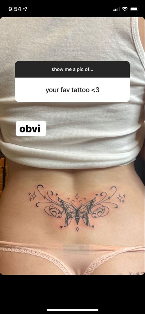 Butterfly Lower Back Tattoo, Lizard Tattoo, Tramp Stamp Tattoos, Butterfly Back Tattoo, Tattoos To Cover Scars, Waist Tattoos, Back Piece Tattoo, Forearm Tattoo Women, Pretty Tattoos For Women