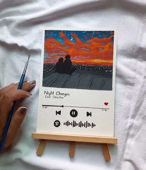 Spotify Code Painting, Spotify Canvas Art, Music Spotify Aesthetic Drawing, Spotify Album Drawing, Spotify Craft Diy, Songs Drawings Art, Spotify Playlist Painting Aesthetic, Spotify Songs Painting, Music Canvas Art