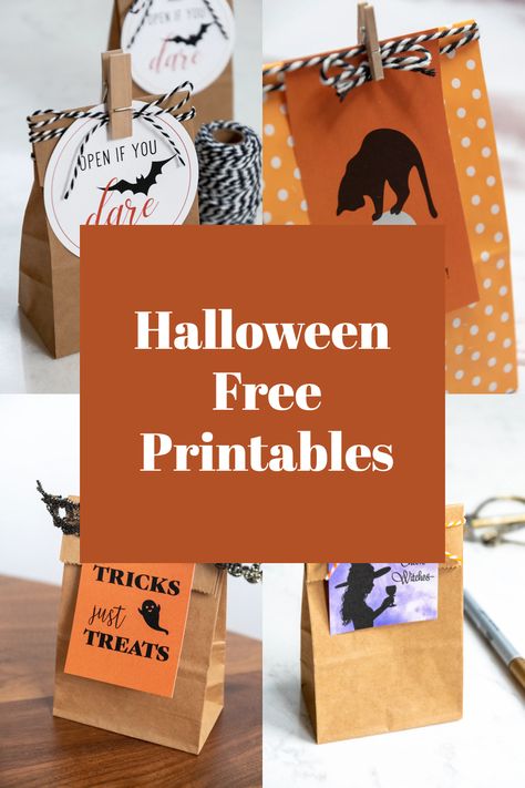 Free Printable Gift Tags for Halloween Free Printable Ghost Tags, Halloween Tags For Treat Bags Free, Happy Halloween Tags Free Printables, Halloween Tags Printables Free, Halloween Gift Tags Printable Free, Free Halloween Tags, Halloween Free Printables, Printable Halloween Tags, Halloween Treat Tags