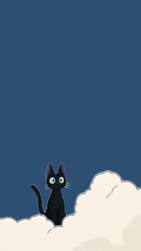 Jiji Cat, Wallpaper Sky, Cute Wallpaper, Cat Wallpaper, Night Sky, Black