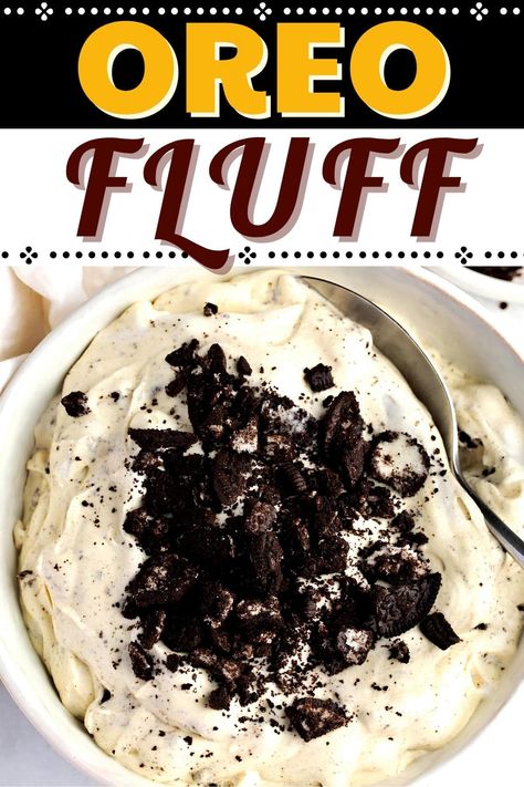 Do you love cookies and cream? Then, you MUST try this Oreo Fluff! Every bite is sweet, creamy, and chocolatey. And you only need 4 ingredients to make it! Easy Oreo Fluff, Instant Pudding Recipes, Oreo Fluff Dessert, Fluff Recipes, Childhood Snacks, Fluff Salad Recipes, Whipped Cream Desserts, Cool Whip Desserts, Oreo Fluff