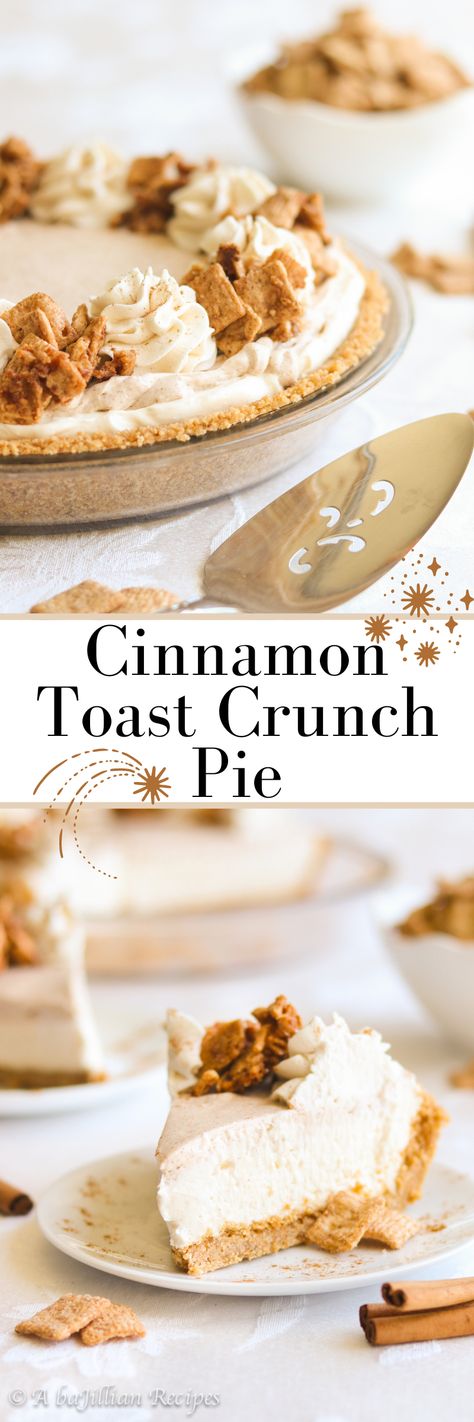 Cinnamon Toast Crunch Apple Crisp, Unique Pie Crust Recipe, Cinnamon Toast Crunch Pie Crust, Cinnamon Toast Crunch Pie, Cinnamon Toast Crunch Crust, Pie Contest Ideas, Unique Pies Recipes, Cereal Pie Crust, Pie Competition