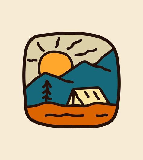 design of mountain design and camping tents for t-shirt Design, tee design ,patch emblem badge design Camping Patches, Mountain Design, Camping Tents, Mountain Designs, Badge Design, Tent Camping, Tee Design, Pet Clothes, T Shirt Design