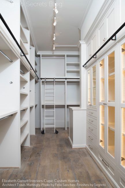 Master Closet With Ladder, Walk In Closet With Ladder, Master Closet With Secret Room, Closet With Library Ladder, Closet Tall Ceiling, Tall Ceiling Closet, Ladder In Closet, Wolkig Closet, Closet With Ladder