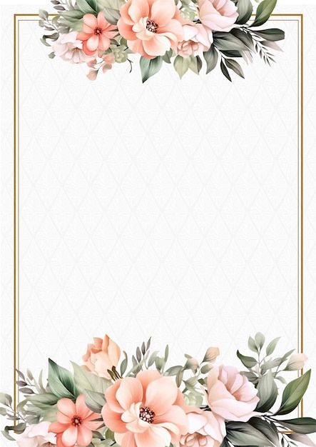 Vector peach pink and white invitation b... | Premium Vector #Freepik #vector #flower-green #flower-vintage #art-flower #floral-vintage White Invitation Background, Vector Flower Design, Bouquet Watercolor Painting, Flor Vector, Watercolor Flower Invitation, Color Melon, Graphic Flowers, Vintage Floral Backgrounds, Bouquet Watercolor