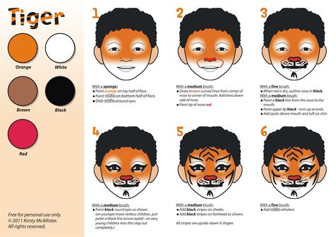 Miscellany of Randomness: Face Painting Tiger Face Paint Easy, Tiger Makeup, Bodysuit Tattoos, Tiger Kids, Face Painting Tutorials, Tiger Costume, Face Painting Easy, Tiger Painting, Kids Face Paint