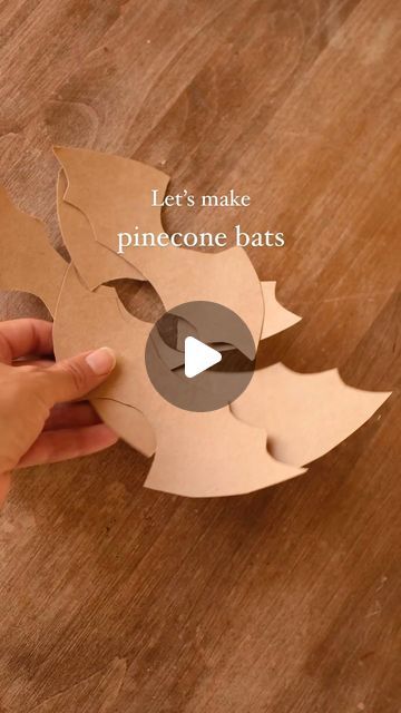 Sibia Torres Padilla | DIYs on Instagram: "Here are some cute bats that we made out of pancake boxes and pinecones I think these would also be really cute strung up or on the wall. Personally, the upside down ones are my favorites. What do you think?  🦇" Pinecone Bats, Diy Fall Wall Decor, Bat Crafts, Homeschool Science Projects, Cute Bats, Library Crafts, Bat Craft, October Crafts, Holiday Club